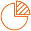 orange icon pie chart