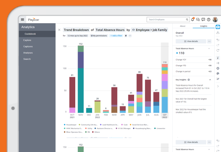paycor product screenshot of customized homepage