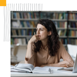 woman thinking in room